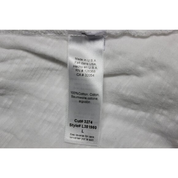 Left of Center Anthropologie burnout distressed destroyed asymmetric t-shirt L - Picture 9 of 14